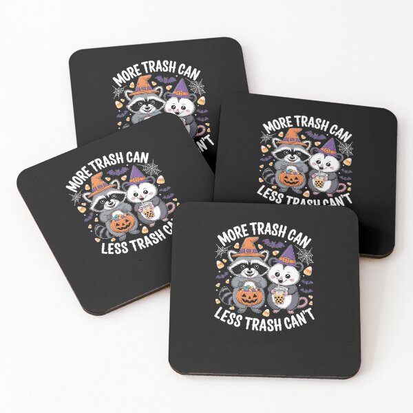 Item preview, Funny Halloween Raccoon & Opossum – More Trash Can Less Trash Can’t designed and sold by MissRasheedHam.