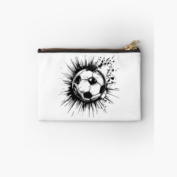 Item preview, Exploding Soccer Ball – Dynamic Black and White Football Art designed and sold by inkoutninja.