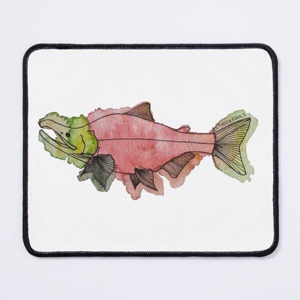 Item preview, Watercolor Sockeye Salmon designed and sold by studiokeighls.