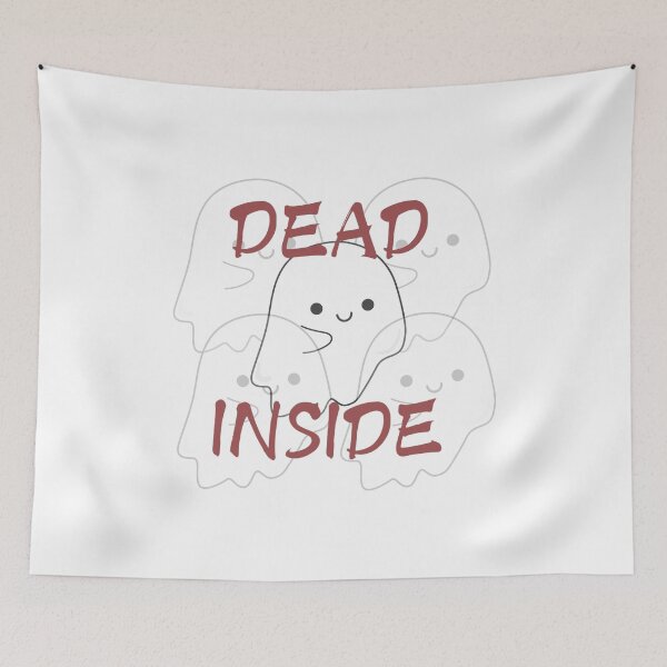 Item preview, Dead Inside Ghost Design Sticker, Pin, Print, Magnet designed and sold by eggface.sandwich.