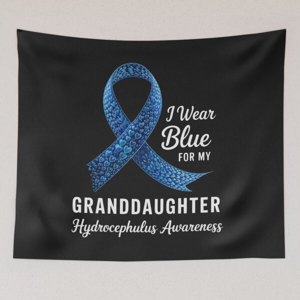Item preview, I Wear Blue For My Granddaughter Hydrocephalus Awareness T-Shirt designed and sold by ConceptualVibes.