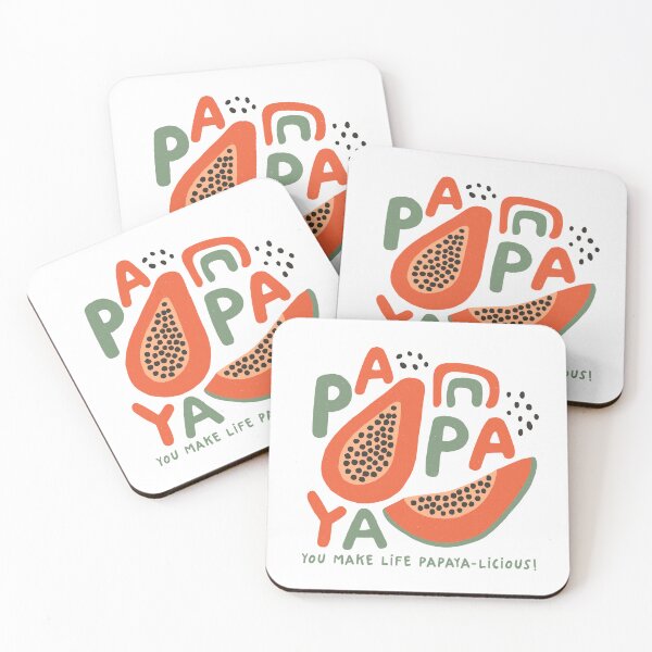Item preview, Tropical Papaya Fruit Illustration - Fresh Summer Vibes designed and sold by HasHs.