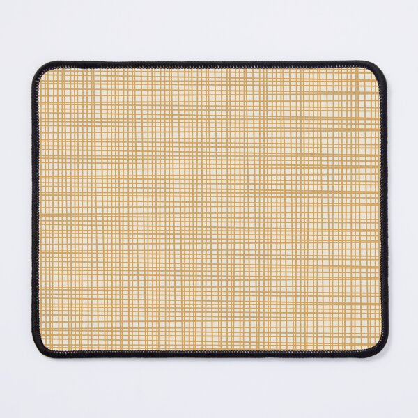 Item preview, Mid Century Modern Minimalist Woven Line Fine Weave Pattern in Muted Mustard Gold and Beige designed and sold by kierkegaard.