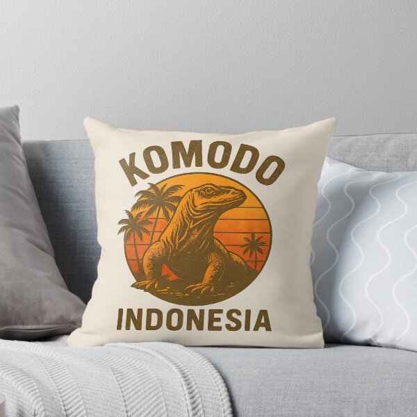 Item preview, Komodo Dragon Sunset – Indonesia Vintage Style designed and sold by Place-Heritages.