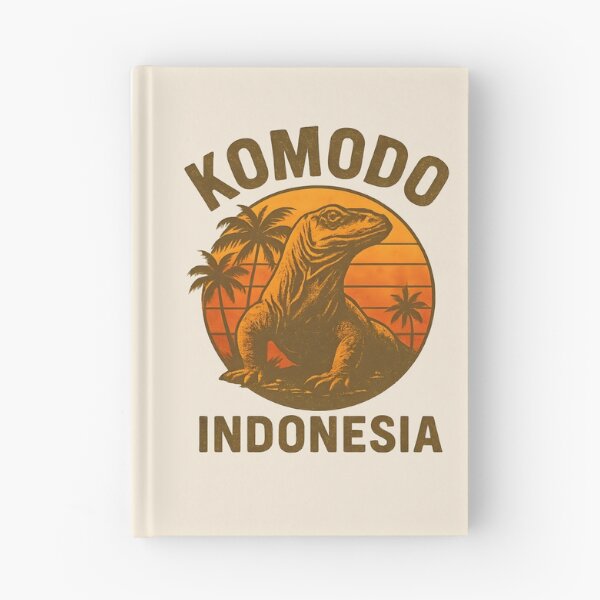 Item preview, Komodo Dragon Sunset – Indonesia Vintage Style designed and sold by Place-Heritages.