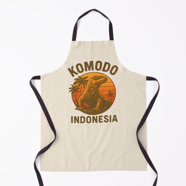 Item preview, Komodo Dragon Sunset – Indonesia Vintage Style designed and sold by Place-Heritages.