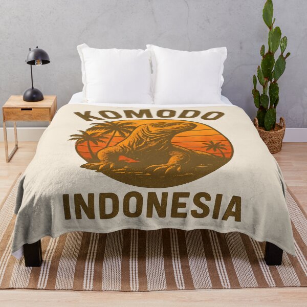 Item preview, Komodo Dragon Sunset – Indonesia Vintage Style designed and sold by Place-Heritages.