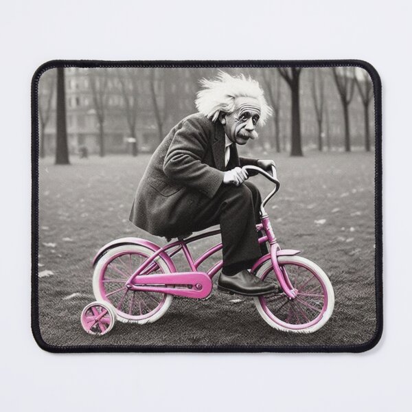 Item preview, "E=mc Wheee! — Einstein's Ride of Relativity" designed and sold by Print Fiction.