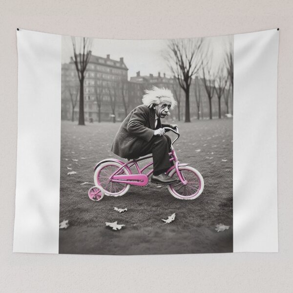 Item preview, "E=mc Wheee! — Einstein's Ride of Relativity" designed and sold by Print Fiction.