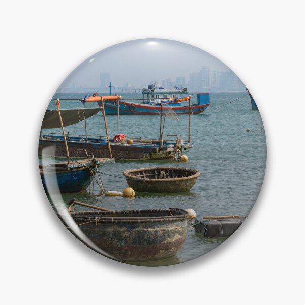 Item preview, Basket Boats and Fishing Boats in Da Nang, Vietnam designed and sold by WorldScenery.