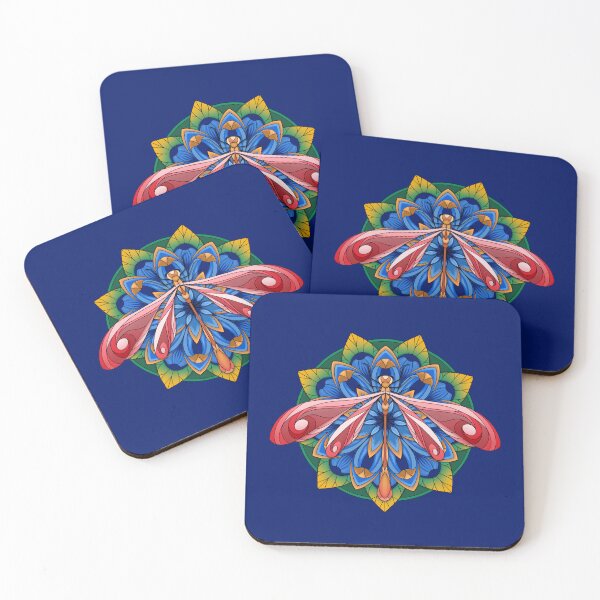 Item preview, Red Dragonfly - Symmetrical Winged Insect Illustration designed and sold by Soelly.