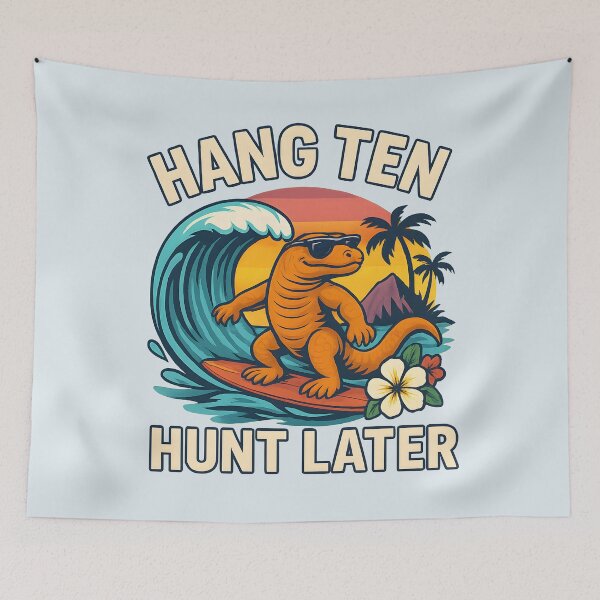 Item preview, Cool Komodo Dragon Surfer – Island Life designed and sold by Place-Heritages.