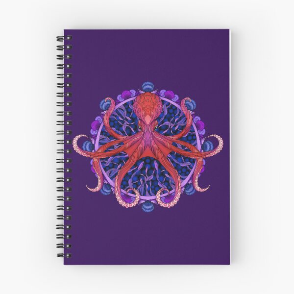 Artikelvorschau, Roter Oktopus - symmetrische Meeresillustration entworfen und verkauft von Soelly.