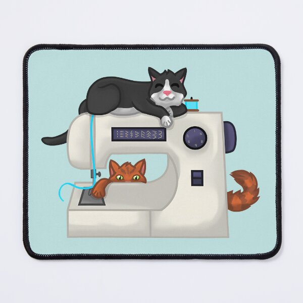 Item preview, Sewing With Cats Sewing Art designed and sold by flickandflop.