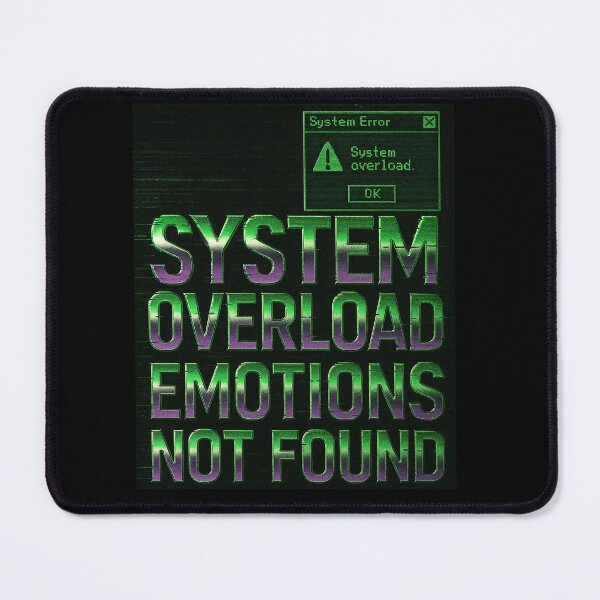 Item preview, System Overload: Emotions Not Found – Retro Glitch Poster designed and sold by PictorGraf.