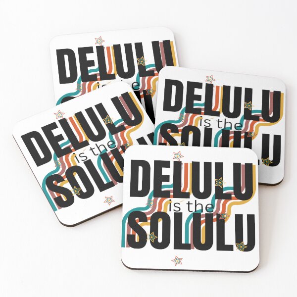 Item preview, DELULU IS THE SOLULU Design Pin, Sticker, Magnet, etc. designed and sold by eggface.sandwich.