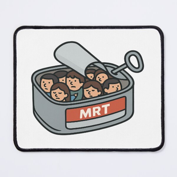 Item preview, Singapore MRT Sardine Squad – Asia Cityscape Subway Humor designed and sold by Globalcitytees.