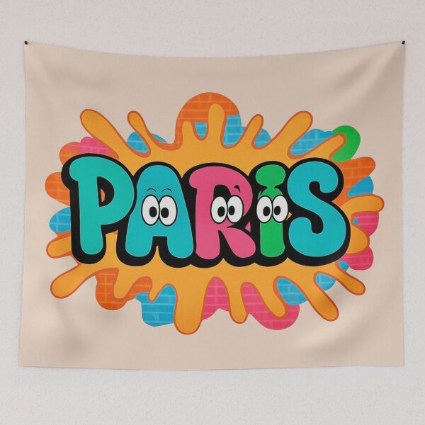 Item preview, Paris Graffiti Splash - Fun & Colorful designed and sold by Myra365Art.