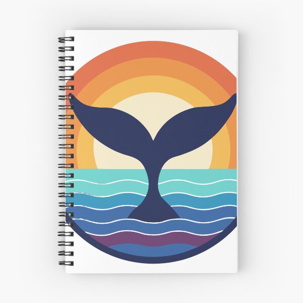Item preview, Minimalist Whale Tail Above Waves – Sunset Gradient Ocean Art designed and sold by Pretty Things.