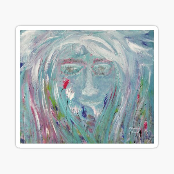 Cloud Blossom Woman Sticker