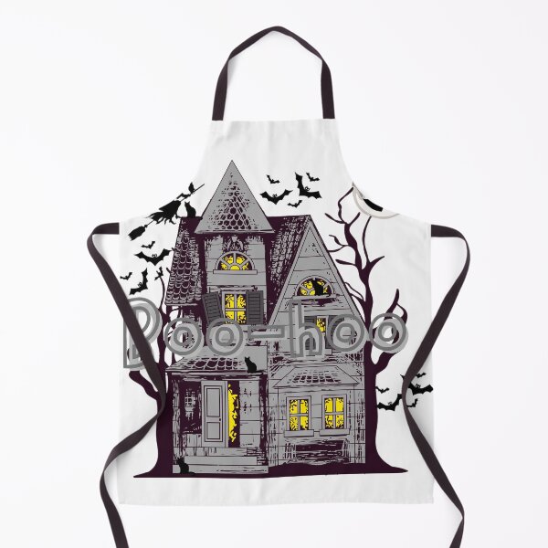Item preview, Spooky Halloween Haunted House Design Sticker, Pin, Shirt, Magnet etc. designed and sold by eggface.sandwich.