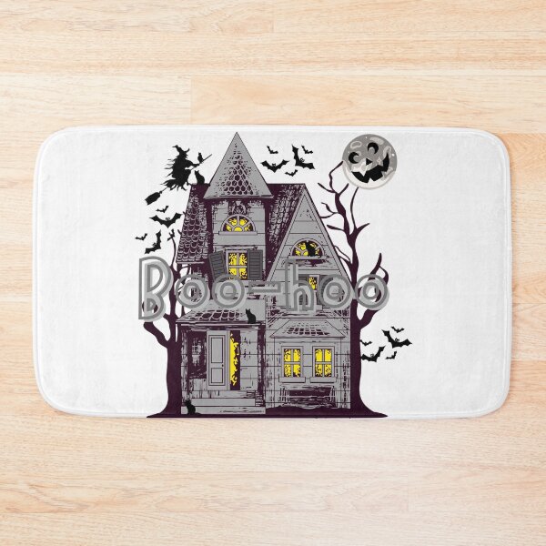 Item preview, Spooky Halloween Haunted House Design Sticker, Pin, Shirt, Magnet etc. designed and sold by eggface.sandwich.