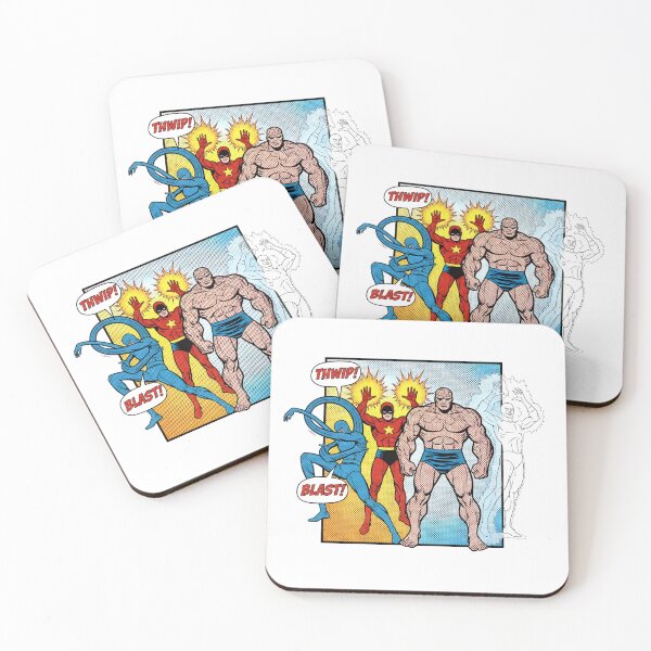 Item preview, Fantastic Four-Inspired Superhero Team – Retro Comic Panel Art Print designed and sold by WhisperFrame.