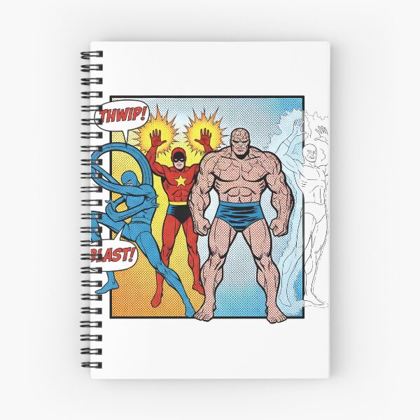Item preview, Fantastic Four-Inspired Superhero Team – Retro Comic Panel Art Print designed and sold by WhisperFrame.