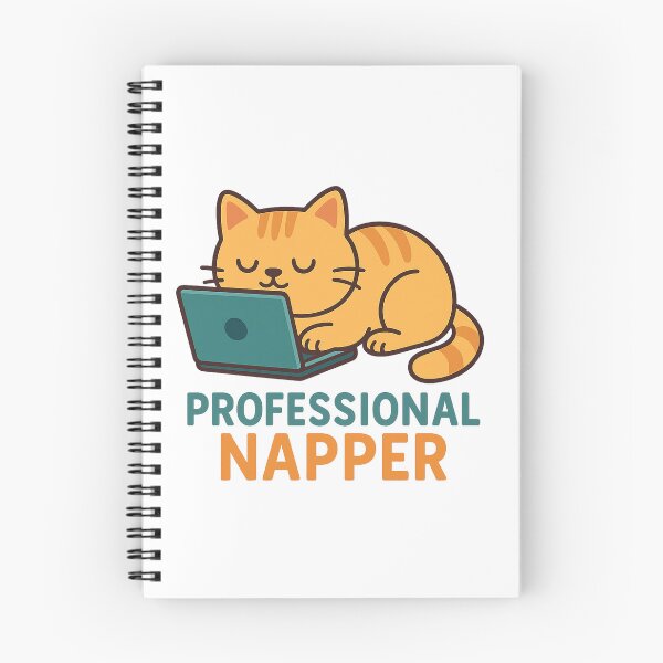 Item preview, Professional Napper Cat – Funny Minimal Design designed and sold by Sara Raad.