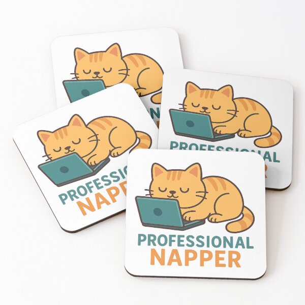Item preview, Professional Napper Cat – Funny Minimal Design designed and sold by Sara Raad.