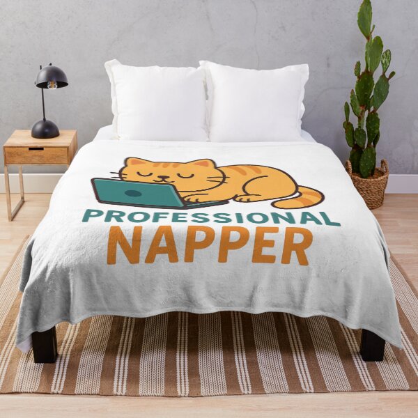 Item preview, Professional Napper Cat – Funny Minimal Design designed and sold by Sara Raad.