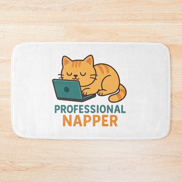 Item preview, Professional Napper Cat – Funny Minimal Design designed and sold by Sara Raad.