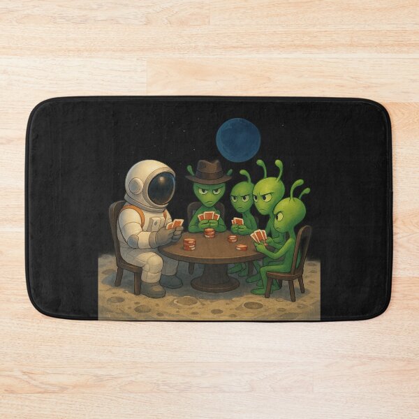 Item preview, Cosmic Card Showdown: Astronaut vs Four Aliens designed and sold by HEERMANArt.