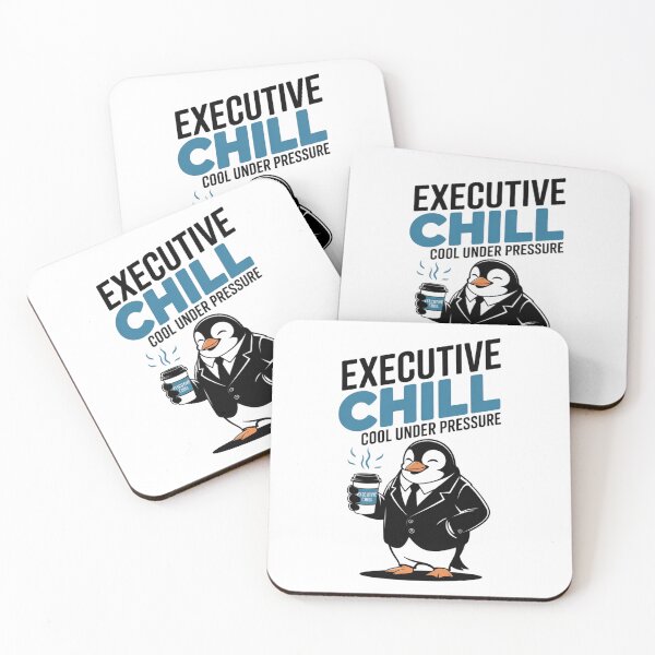 Item preview, Executive Chill – Cool Under Pressure Penguin designed and sold by ArtByYunus.