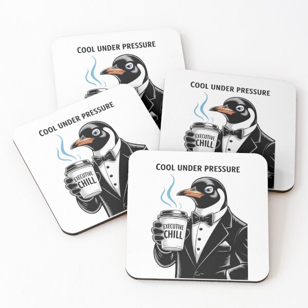 Item preview, Executive Chill – Cool Under Pressure Penguin designed and sold by ArtByYunus.