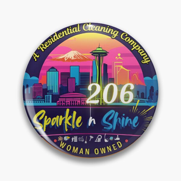 Item preview, Sparkle n Shine 206, A REsidential Cleaning company logo shirt designed and sold by The Far Far North.
