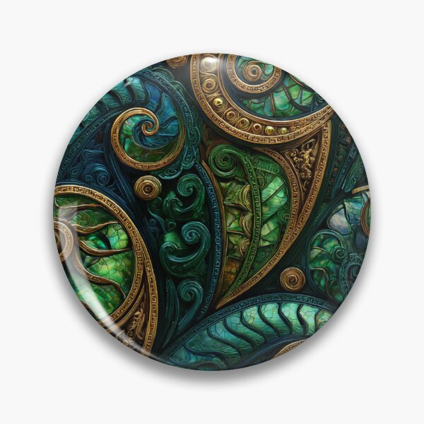Item preview, New Zealand Māori Paua Pattern Koru Design 457 designed and sold by GrinGalore.