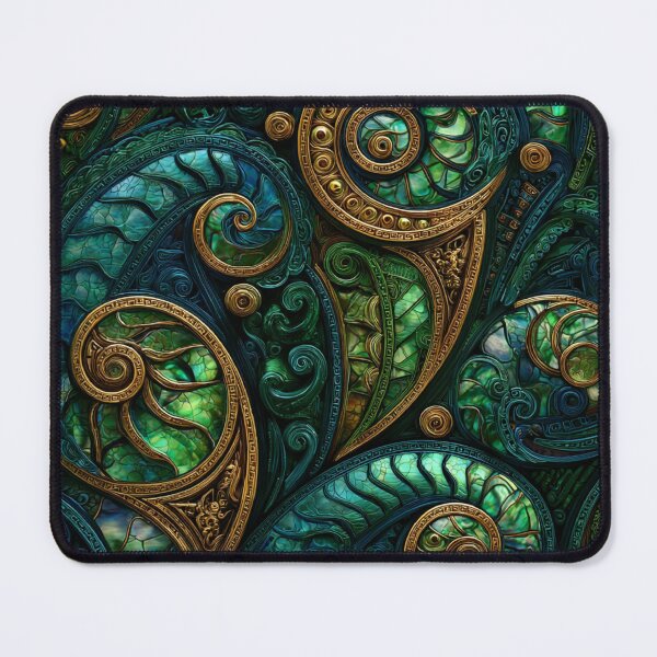 Item preview, New Zealand Māori Paua Pattern Koru Design 457 designed and sold by GrinGalore.