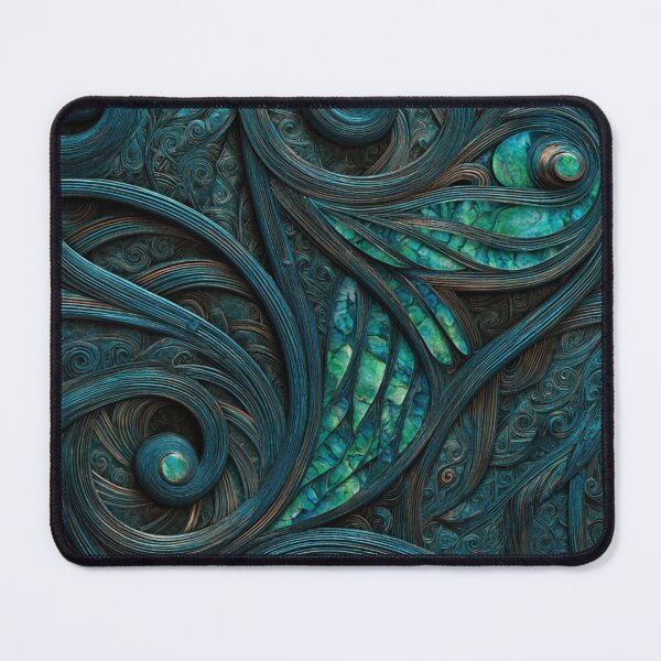 Item preview, New Zealand Māori Paua Pattern Koru Design 458 designed and sold by GrinGalore.