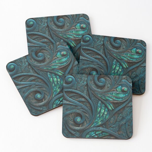 Item preview, New Zealand Māori Paua Pattern Koru Design 458 designed and sold by GrinGalore.