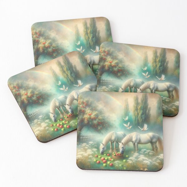 Item preview, Horses Nibbling Apples designed and sold by M-Y-A-R-T-.