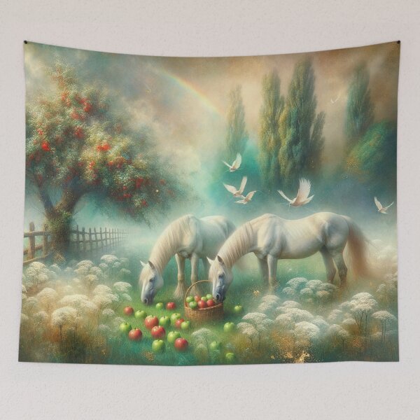 Item preview, Horses Nibbling Apples designed and sold by M-Y-A-R-T-.