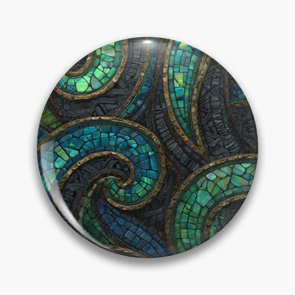 Item preview, New Zealand Māori Paua Pattern Koru Design 459 designed and sold by GrinGalore.
