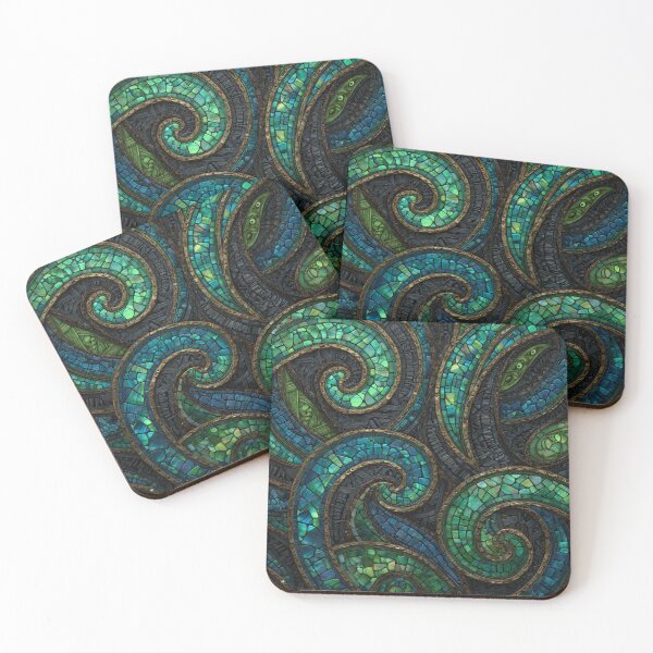 Item preview, New Zealand Māori Paua Pattern Koru Design 459 designed and sold by GrinGalore.