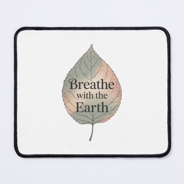 Item preview, Breathe with the Earth – Mindful Nature Leaf designed and sold by ArtByYunus.