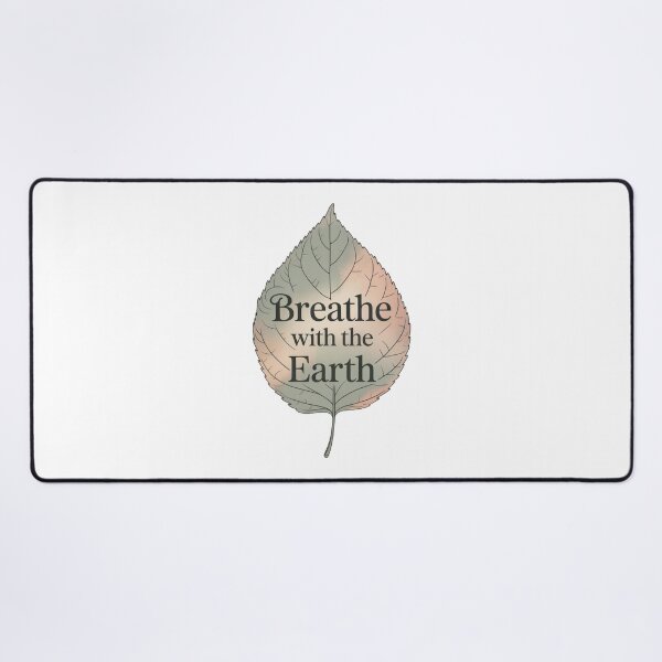 Item preview, Breathe with the Earth – Mindful Nature Leaf designed and sold by ArtByYunus.