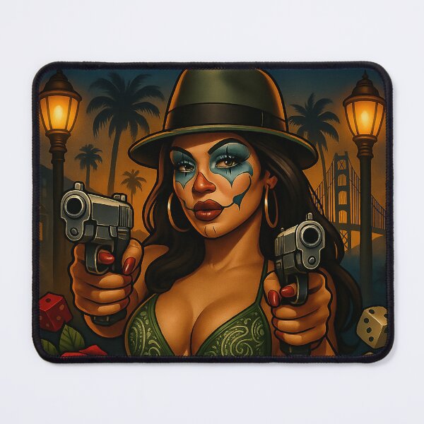 Item preview, Stoner Honeys – Chicana Clown Queen, Lowrider Dreams & West Coast Street Life Art designed and sold by DyfunctionalTee.