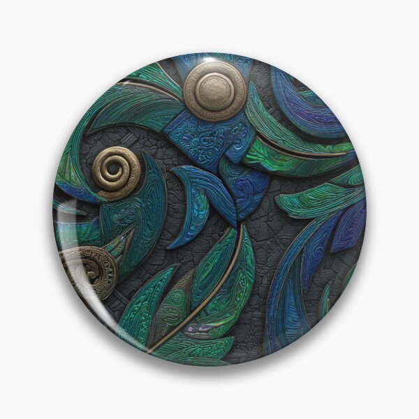 Item preview, New Zealand Māori Paua Pattern Koru Design 460 designed and sold by GrinGalore.