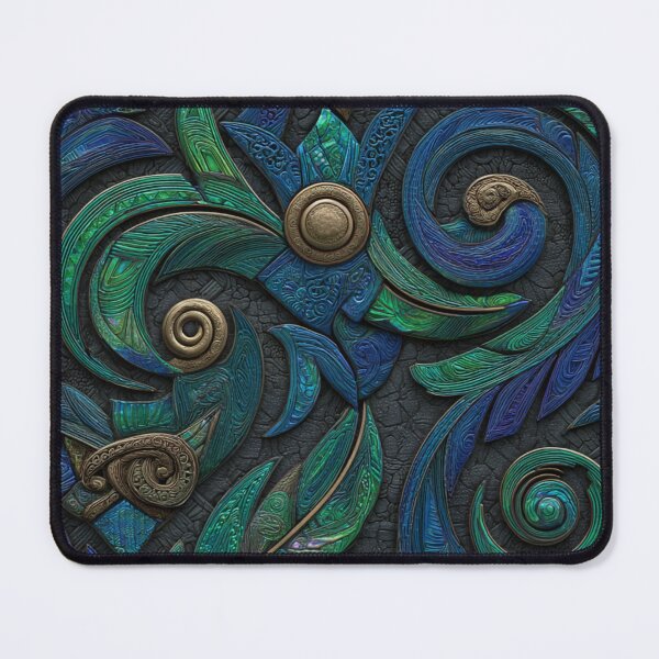 Item preview, New Zealand Māori Paua Pattern Koru Design 460 designed and sold by GrinGalore.