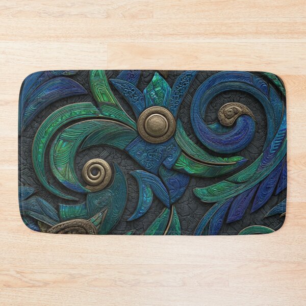 Item preview, New Zealand Māori Paua Pattern Koru Design 460 designed and sold by GrinGalore.